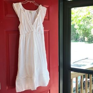 White linen dress